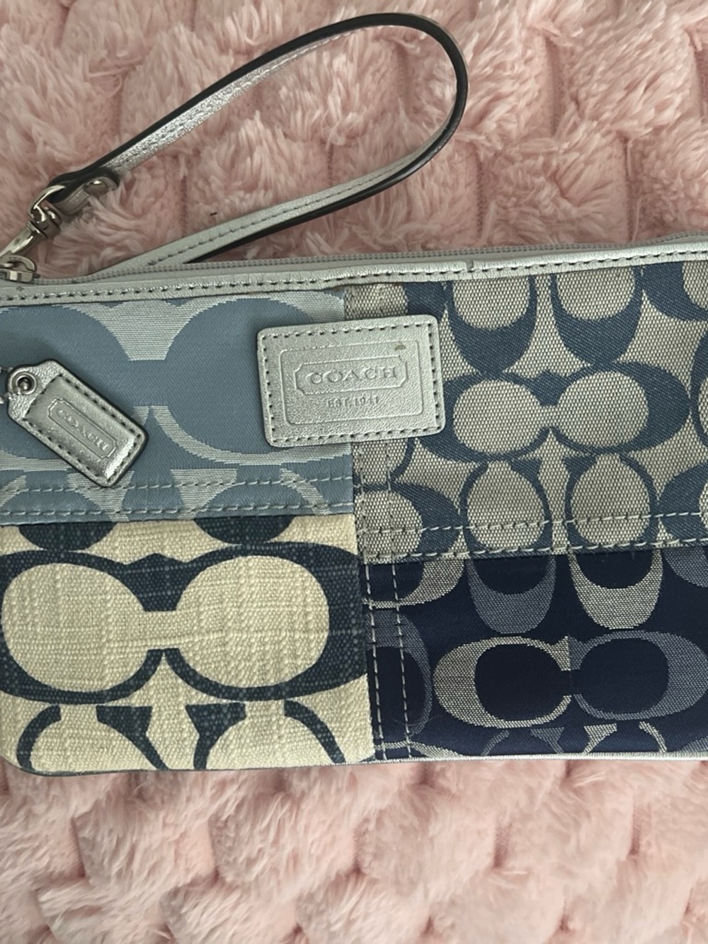Vintage Y2K Coach denim wristlet